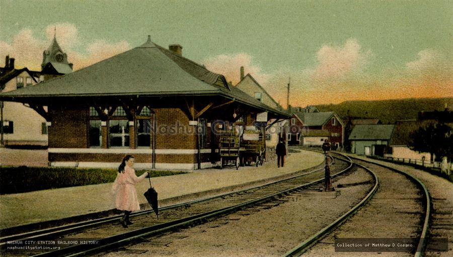 Postcard: Rail Road Station, Newport, N.H.